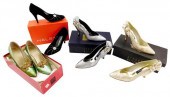 FOUR PAIRS OF WOMEN'S HEEL SHO
