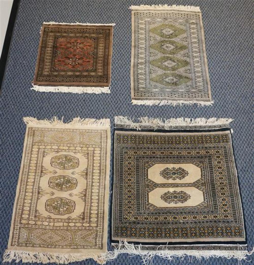 FOUR PAKISTAN BOKHARA RUGS,