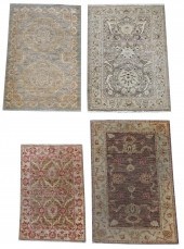 FOUR PAKISTANI THROW RUGSFour