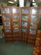 FOUR PANEL FOLDING FLOOR SCREE