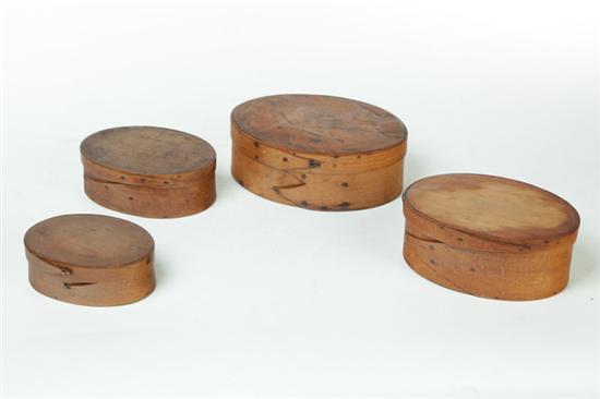 FOUR PANTRY BOXES.  American 
