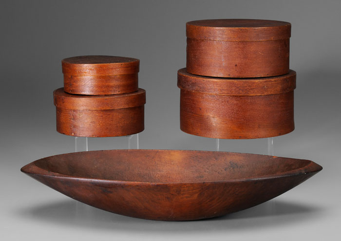 Four Pantry Boxes, Bowl American,