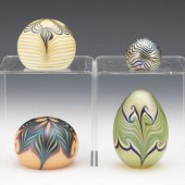 FOUR PAPERWEIGHTS, INCLUDING O