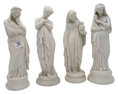 FOUR PARIAN FIGURES OF WOMAN
