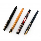 FOUR PARKER FOUNTAIN PENS A, "