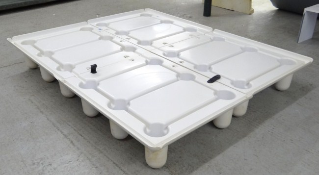 Four part Kartell bed system.
