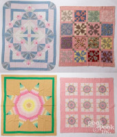 FOUR PATCHWORK QUILTS, 20TH C.