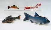 FOUR PAUL MCNEAL HAND CARVED A