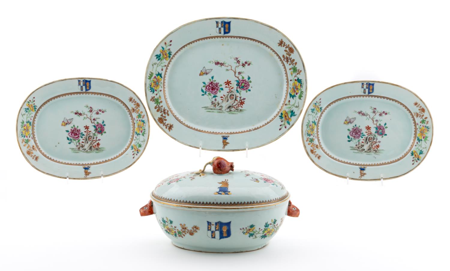 FOUR PC CHINESE EXPORT ARMORIAL
