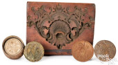 FOUR PENNSYLVANIA CARVED BUTTE