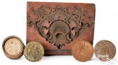FOUR PENNSYLVANIA CARVED BUTTE