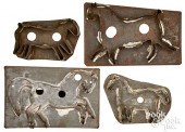 FOUR PENNSYLVANIA TIN COOKIE C
