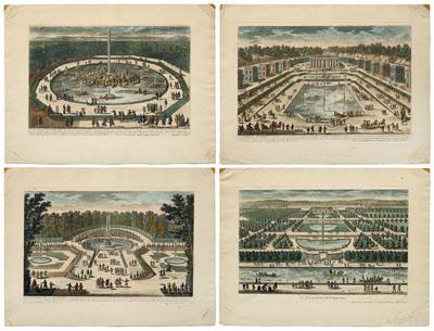 Four Perelle engravings: French