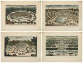 Four Perelle engravings: Frenc