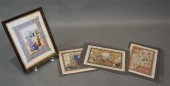 FOUR PERSIAN ILLUMINATED MANUS