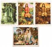 FOUR PERSIAN PICTORIAL (TABLEA