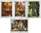 FOUR PERSIAN PICTORIAL (TABLEA