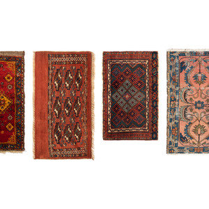Four Persian Wool Area Rugs 20th