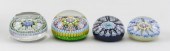 FOUR PERTHSHIRE GLASS PAPERWEI