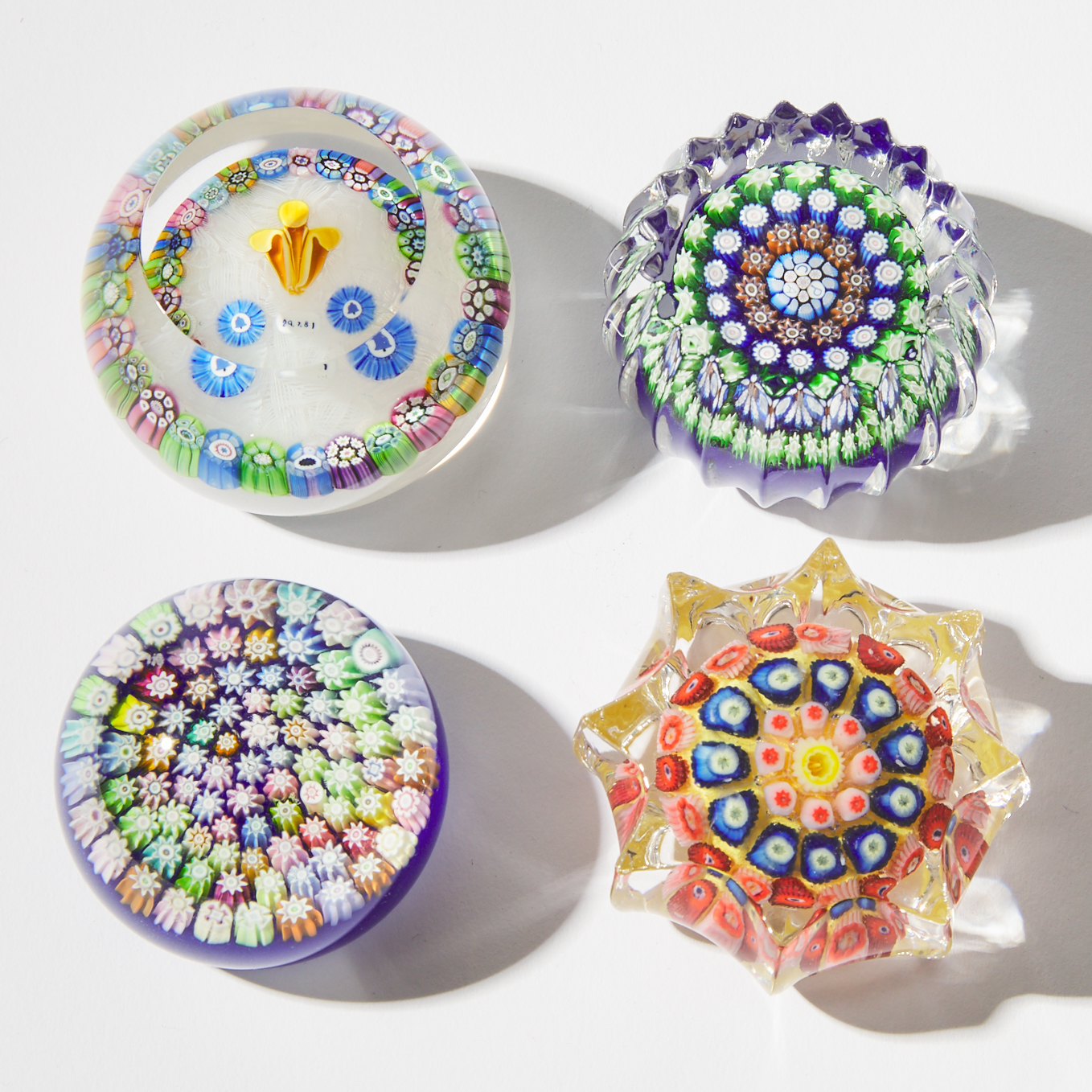 Four Perthshire Miniature Glass
