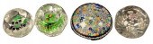 FOUR PERTHSHIRE PAPERWEIGHTS,