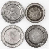 FOUR PEWTER ITEMSFour pewter i