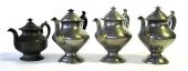 Four  pewter teapots    freema