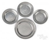 FOUR PHILADELPHIA PEWTER PLATE