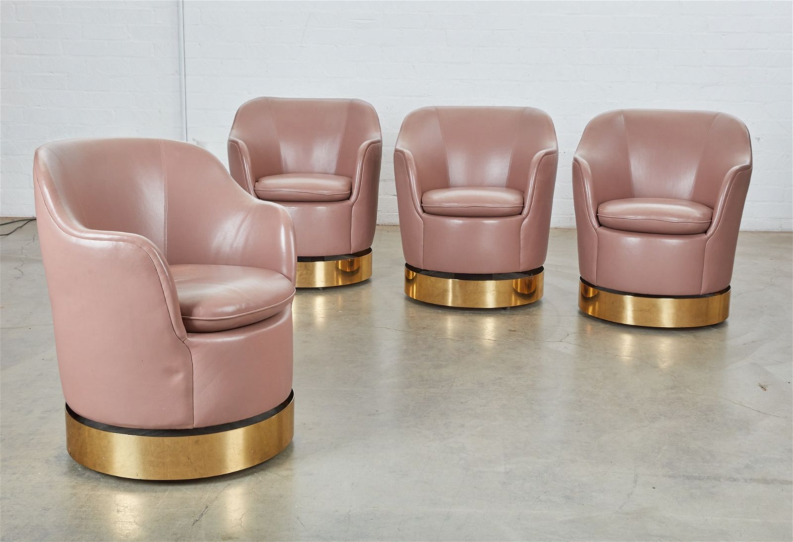 FOUR PHILLIP ENFIELD LEATHER SWIVEL