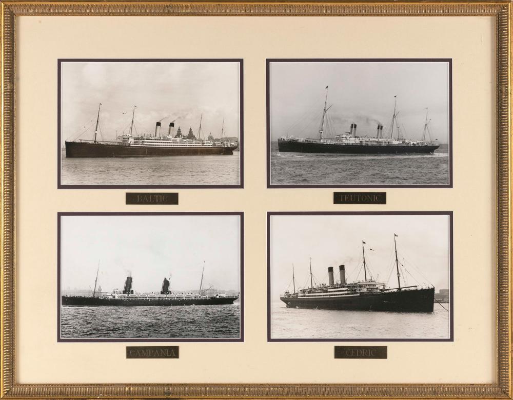 FOUR PHOTOGRAPHS OF STEAMSHIPS 20TH