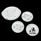 FOUR PICASSO PORCELAIN TABLEWA