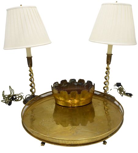 FOUR PIECE BRASS GROUPFour Piece