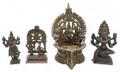 FOUR PIECE BRONZE LOT TO INCLU