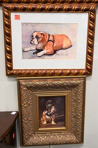 FOUR PIECE BULLDOG THEMED LOT, TO