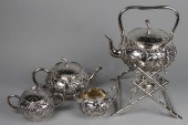 FOUR-PIECE CHINESE EXPORT SILV
