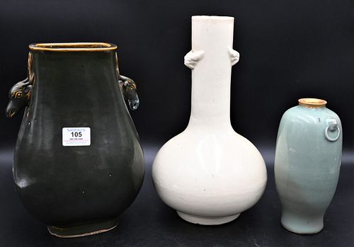 FOUR PIECE CHINESE GLAZED PORCELAIN