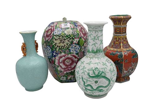 FOUR PIECE CHINESE PORCELAIN