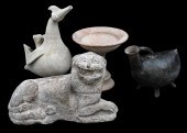 FOUR PIECE EARLY POTTERY GROUP