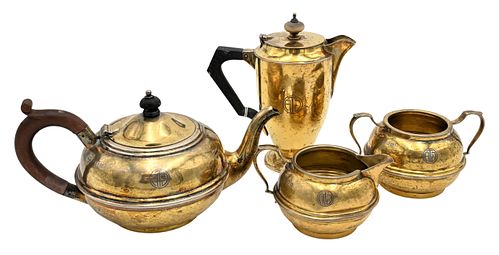 FOUR PIECE ENGLISH SILVER TEA