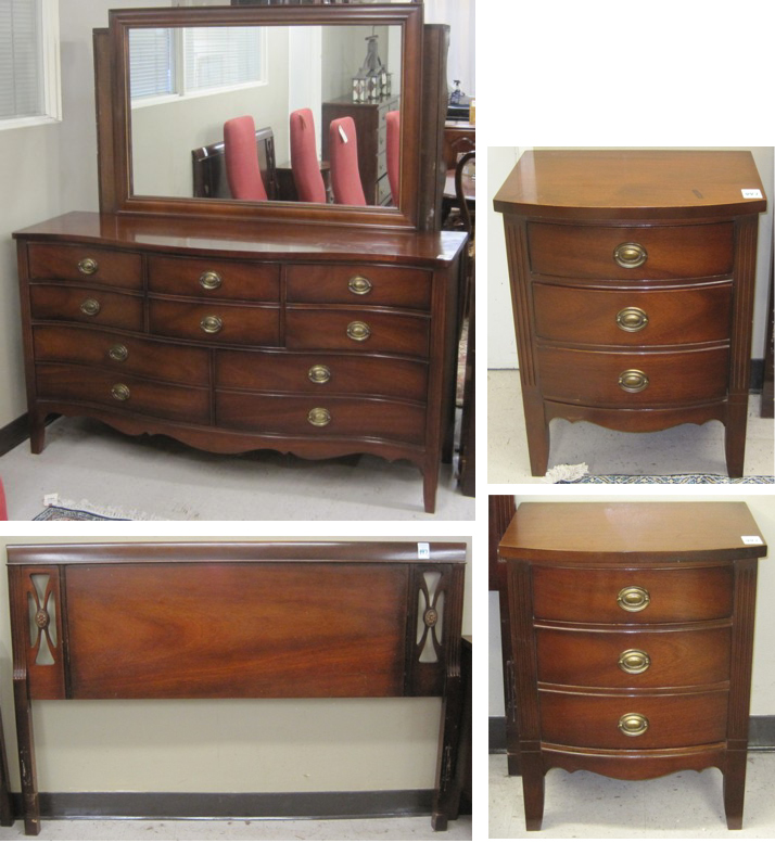 FOUR-PIECE FEDERAL STYLE MAHOGANY