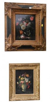 FOUR PIECE FLORAL STILL LIFE F