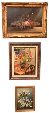 FOUR PIECE FRAMED STILL LIFE L