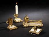 Four-Piece French Gilt-Brass a
