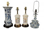 FOUR PIECE GROUP OF TABLE LAMP
