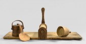 Four-Piece Group of Wooden Ite