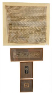 FOUR PIECE GROUPING OF HANDWOV