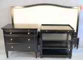FOUR PIECE HICKORY & WHITE BED