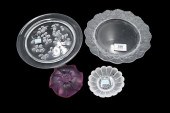 FOUR PIECE LALIQUE GLASS GROUP