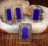 FOUR-PIECE LAPIS LAZULI AND GO