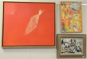 FOUR PIECE LOT OF ABSTRACT ART